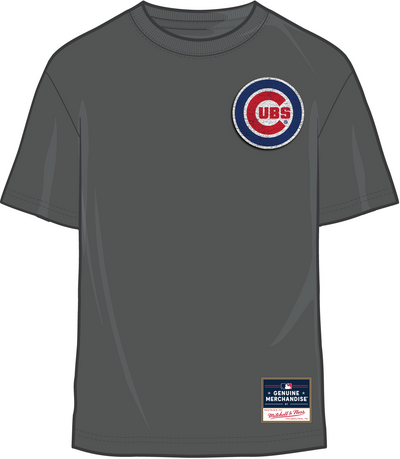 Mitchell & Ness Chicago Cubs Charcoal Stadium Faded T-Shirt