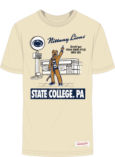 Mitchell & Ness Penn State Nittany Lions Cream Deli T-Shirt