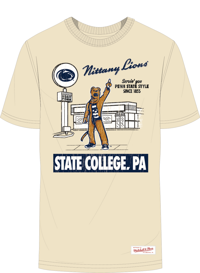 Mitchell & Ness Penn State Nittany Lions Cream Deli T-Shirt