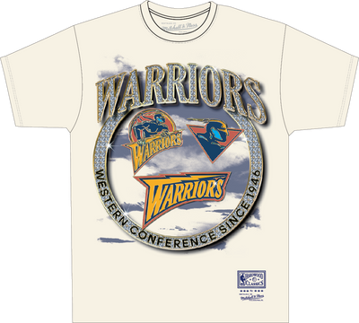 Mitchell & Ness Golden State Warriors Natural Hardwood Classics Crown Jewels T-Shirt