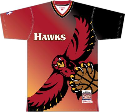 Mitchell & Ness Atlanta Hawks 1995 Black/Red Dark Shooting Shirt