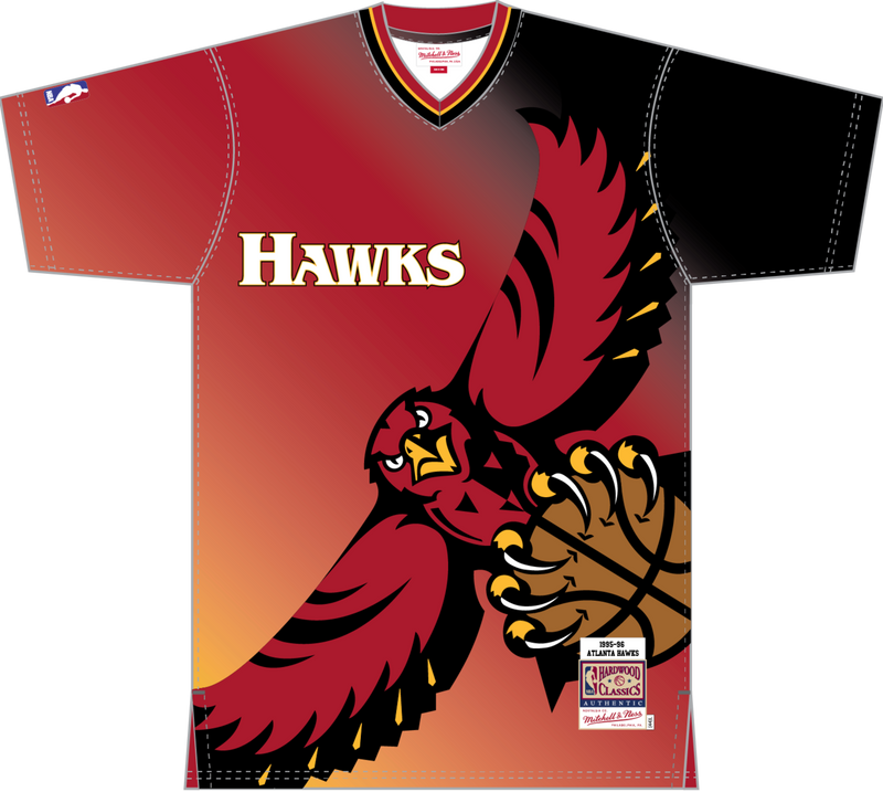 Mitchell & Ness Atlanta Hawks 1995 Black/Red Dark Shooting Shirt