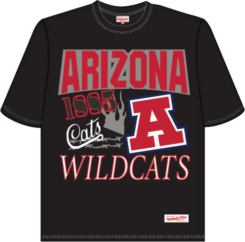 Mitchell & Ness University of Arizona Black Titles T-Shirt Wildcats