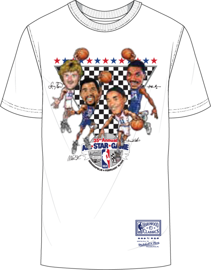Mitchell & Ness Multi All-Star 1985 White Caricatures