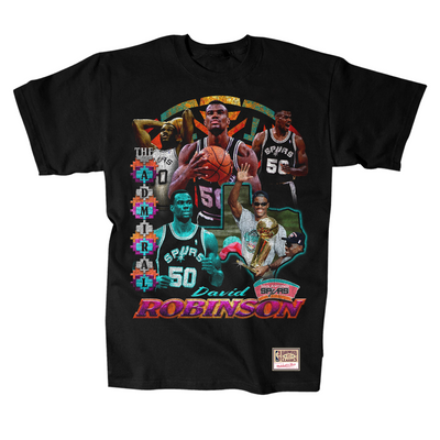 Mitchell & Ness David Robinson San Antonio Spurs Black Vintage Hype T-Shirt