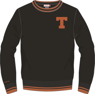 Mitchell & Ness Texas Longhorns Black Throw It Back Sweater