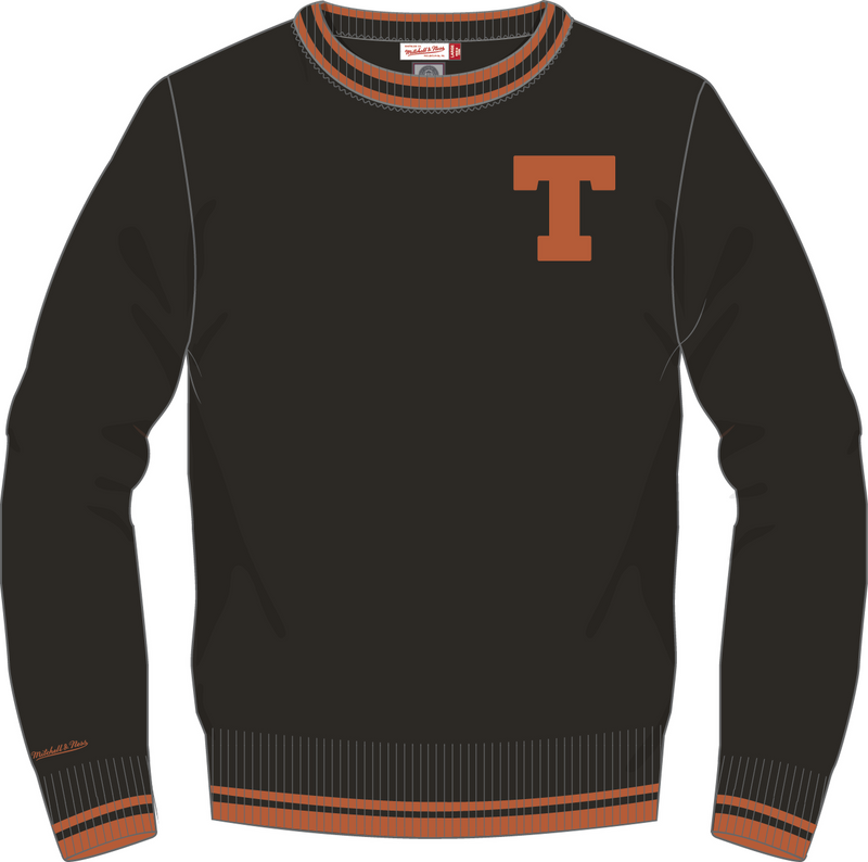 Mitchell & Ness Texas Longhorns Black Throw It Back Sweater