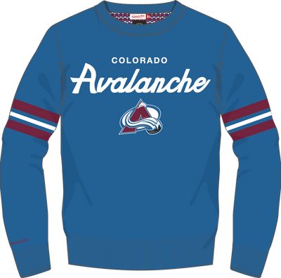 Mitchell & Ness Colorado Avalanche Detroit Blue Head Coach Sweater
