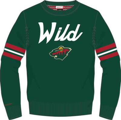 Mitchell & Ness Minnesota Wild Dark Green Head Coach Sweater