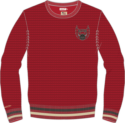 Mitchell & Ness Portland Trail Blazers Scarlet Team History Sweater