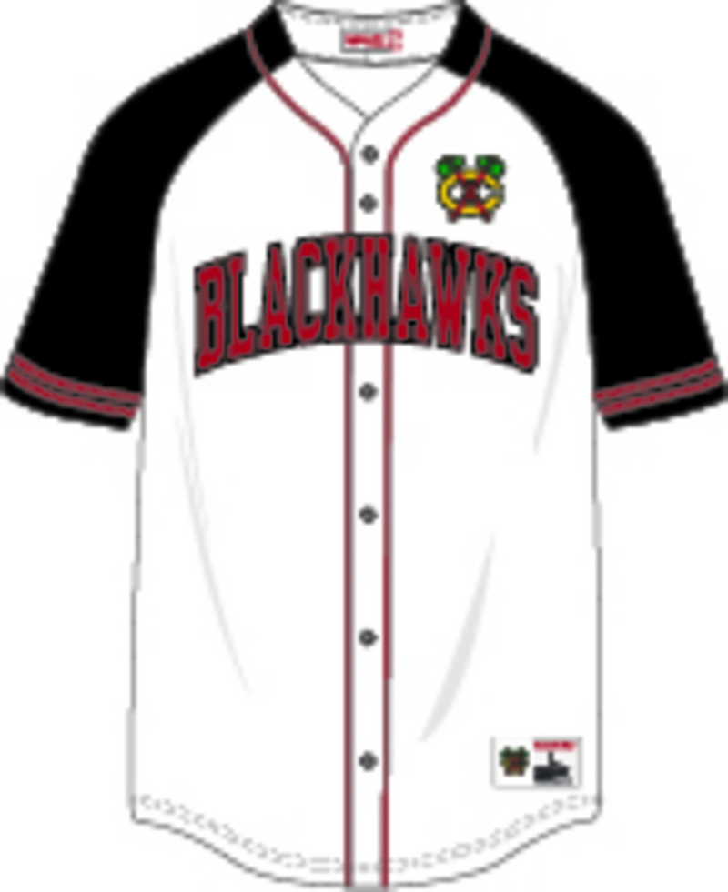 Mitchell & Ness Chicago Blackhawks White Practice Day Button Front Jersey