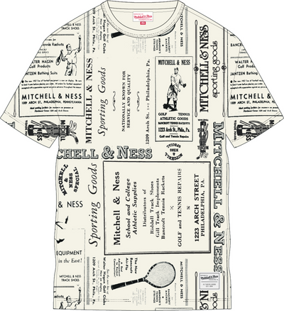 Mitchell & Ness Cream M&N Gt Ad T-Shirt
