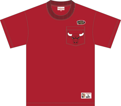 Mitchell & Ness Chicago Bulls Scarlet Premium Pocket T-Shirt