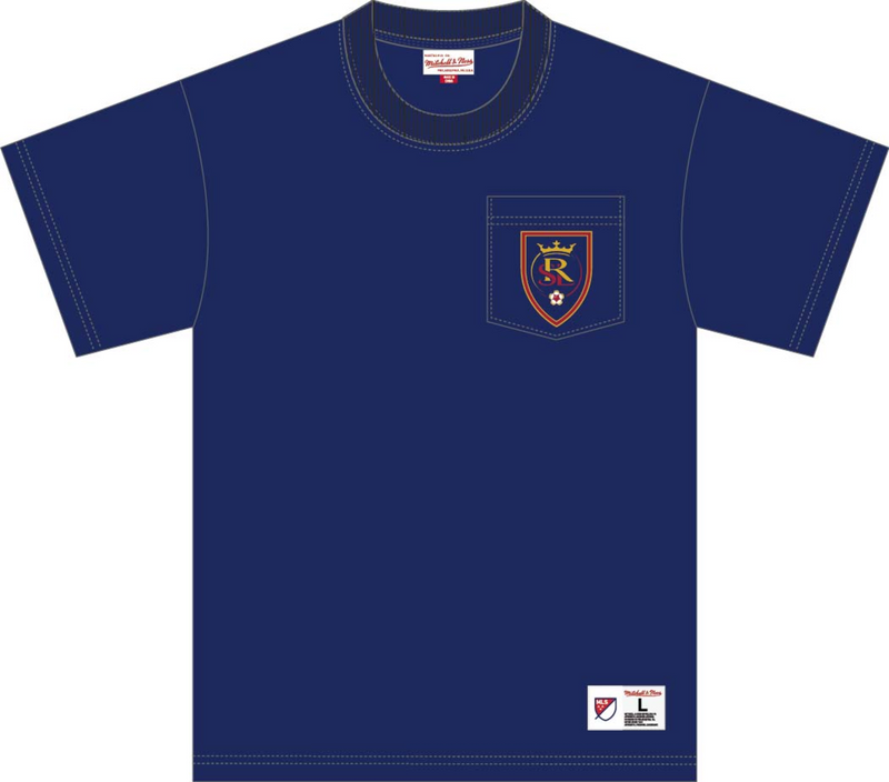 Mitchell & Ness Real Salt Lake Navy Premium Pocket T-Shirt
