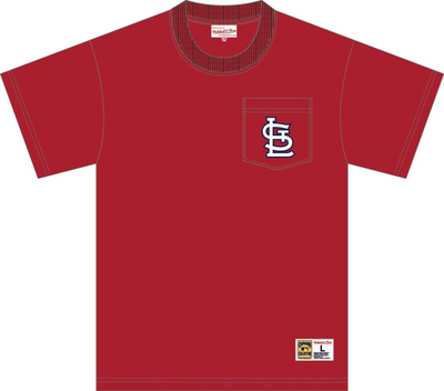 Mitchell & Ness St. Louis Cardinals Scarlet Premium Pocket T-Shirt