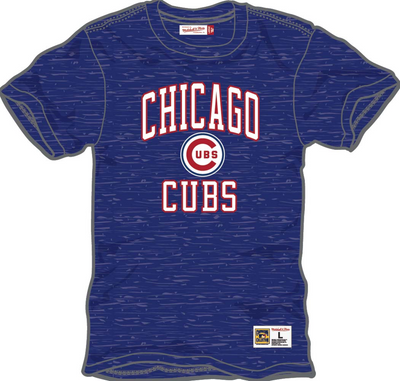 Mitchell & Ness Chicago Cubs Royal Vintage Logo Legendary Slub T-Shirt