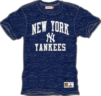 Mitchell & Ness New York Yankees Navy Vintage Logo Legendary Slub T-Shirt
