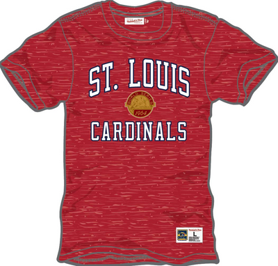 Mitchell & Ness St. Louis Cardinals Scarlet Vintage Logo Legendary Slub T-Shirt
