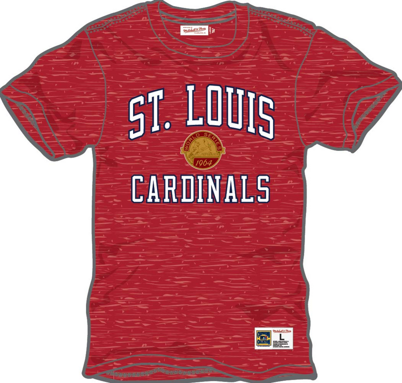 Mitchell & Ness St. Louis Cardinals Scarlet Vintage Logo Legendary Slub T-Shirt