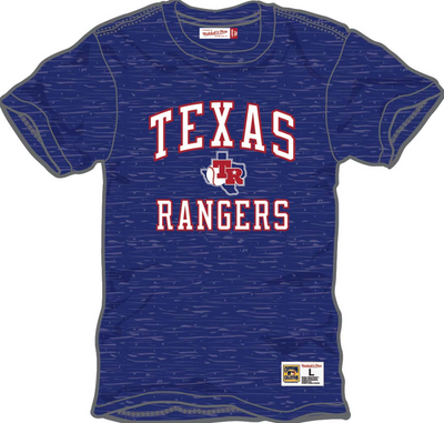 Mitchell & Ness Texas Rangers Royal Vintage Logo Legendary Slub T-Shirt