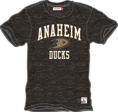 Mitchell & Ness Anaheim Ducks Black Current Logo Legendary Slub T-Shirt