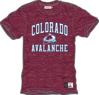 Mitchell & Ness Colorado Avalanche Red Current Logo Legendary Slub T-Shirt