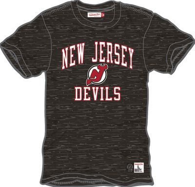 Mitchell & Ness New Jersey Devils Black Current Logo Legendary Slub T-Shirt