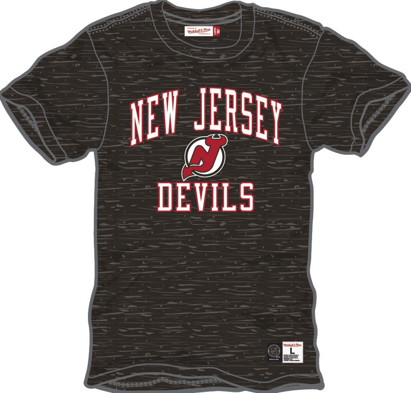 Mitchell & Ness New Jersey Devils Black Current Logo Legendary Slub T-Shirt