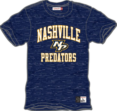 Mitchell & Ness Nashville Predators Astros Blue Current Logo Legendary Slub T-Shirt