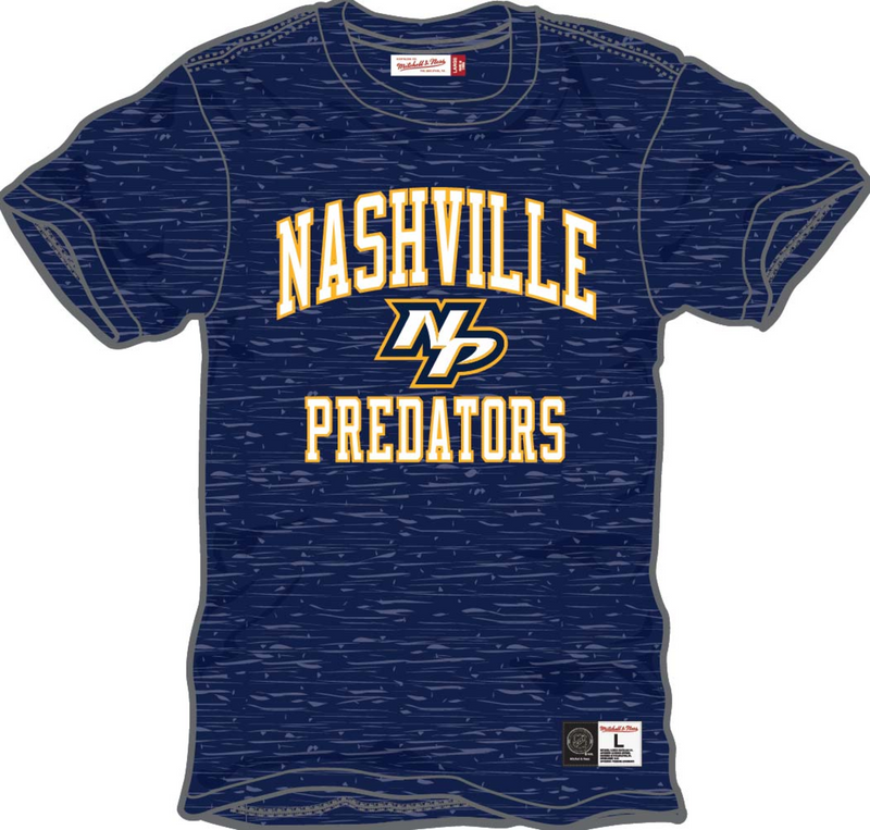 Mitchell & Ness Nashville Predators Astros Blue Current Logo Legendary Slub T-Shirt