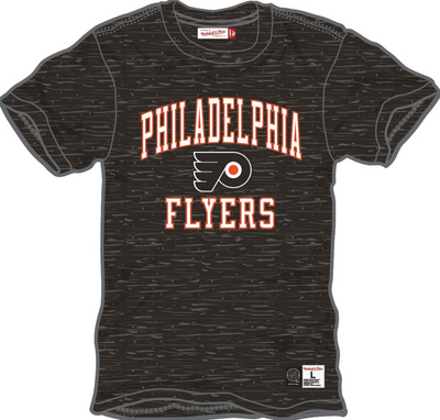 Mitchell & Ness Philadelphia Flyers Black Current Logo Legendary Slub T-Shirt