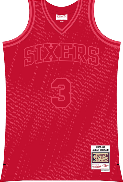 Mitchell & Ness Allen Iverson Philadelphia 76ers 2002 Red Monochrome Swingman Jersey