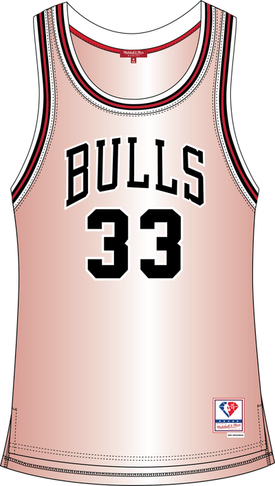Mitchell & Ness Women's Scottie Pippen Chicago Bulls 1997 W 75th Rose Gold Swingman Jersey