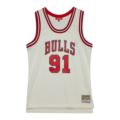 Mitchell & Ness Women's Dennis Rodman Chicago Bulls 1997 Off White W Cream Swingman Jersey