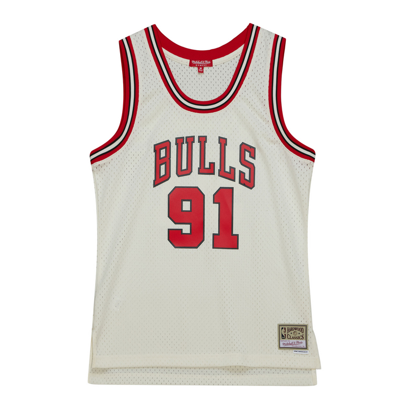 Mitchell & Ness Women's Dennis Rodman Chicago Bulls 1997 Off White W Cream Swingman Jersey