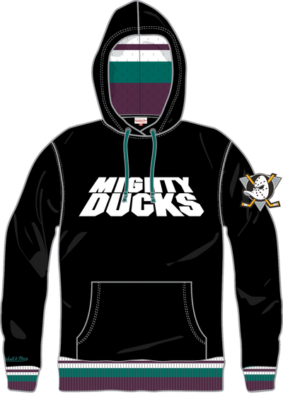 Mitchell & Ness Anaheim Ducks Black Playmaker Fleece Hoodie