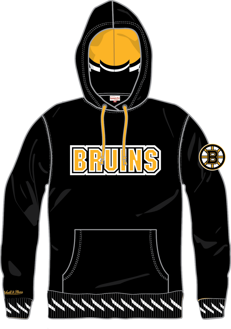 Mitchell & Ness Boston Bruins Black Playmaker Fleece Hoodie
