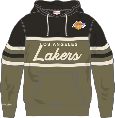Mitchell & Ness Los Angeles Lakers Olive/Black Head Coach Hoodie