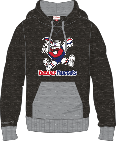 Mitchell & Ness Denver Nuggets Heather Black Legacy Collection Ft Fleece Hoodie