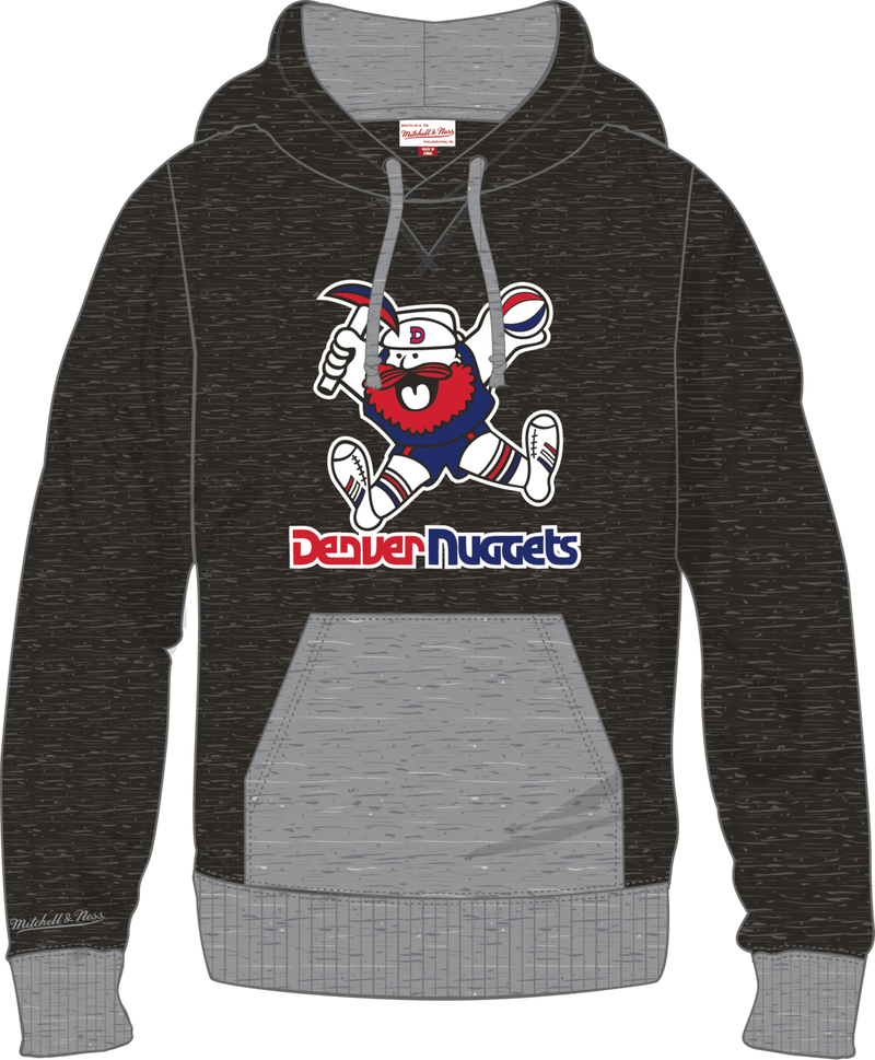 Mitchell & Ness Denver Nuggets Heather Black Legacy Collection Ft Fleece Hoodie