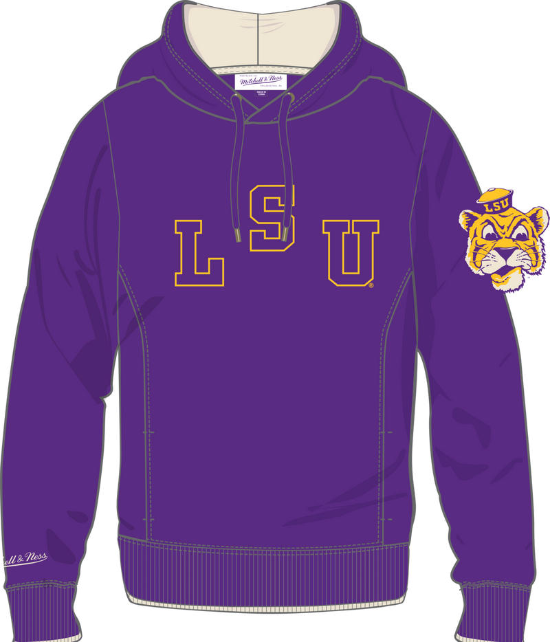 Mitchell & Ness LSU Tigers Purple Team Legacy Fleece Hoodie