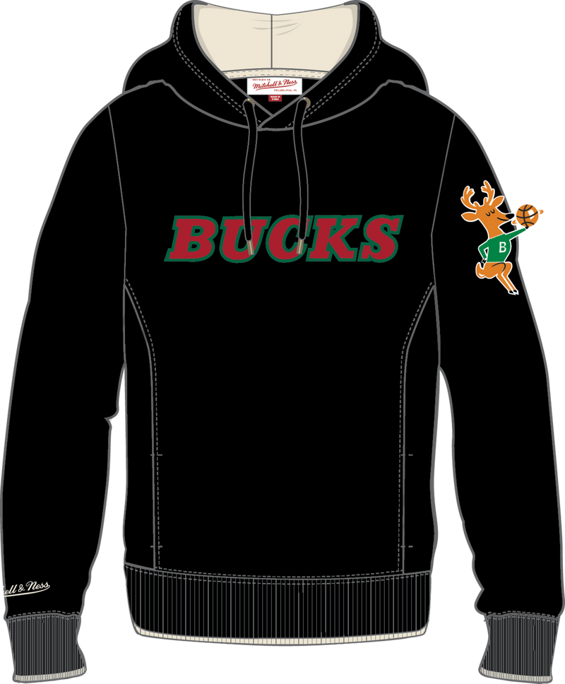 Mitchell & Ness Milwaukee Bucks Black Team Legacy Fleece Hoodie