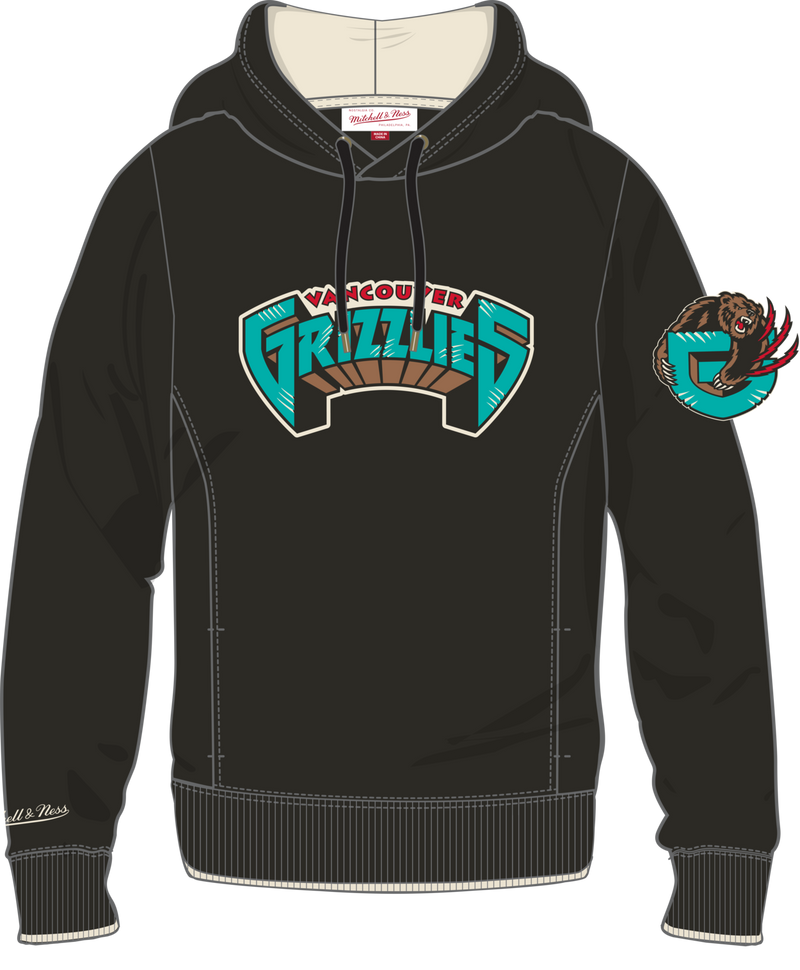 Mitchell & Ness Vancouver Grizzlies Black Team Legacy Fleece Hoodie