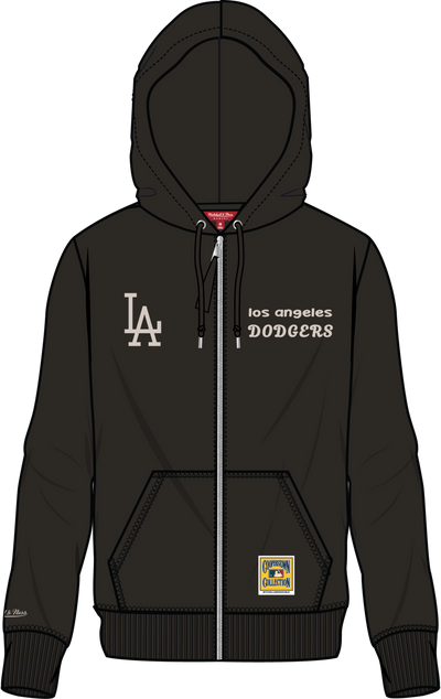 Mitchell & Ness Women's Los Angeles Dodgers Black Full Zip Hoodie