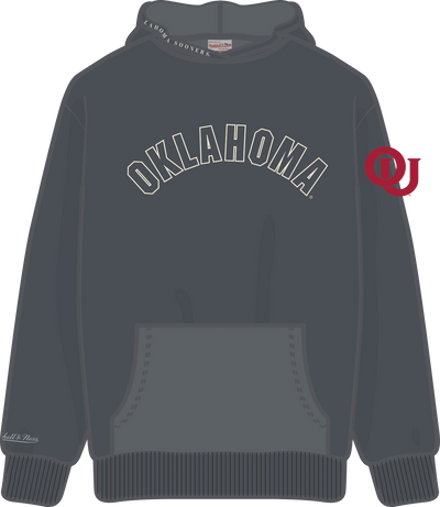 Mitchell & Ness University of Oklahoma Dark Grey Heritage Hues Fleece Hoodie Sooners