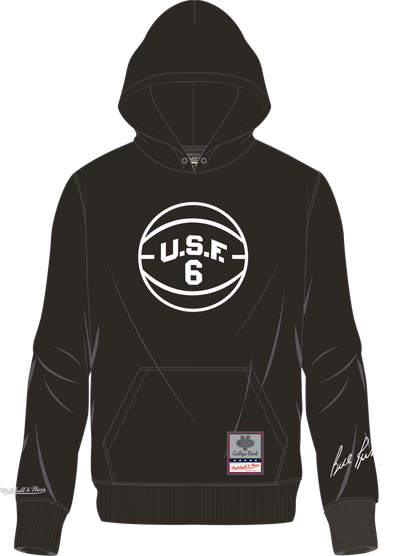 Mitchell & Ness Bill Russell University of San Francisco Black Hoodie Usf Dons