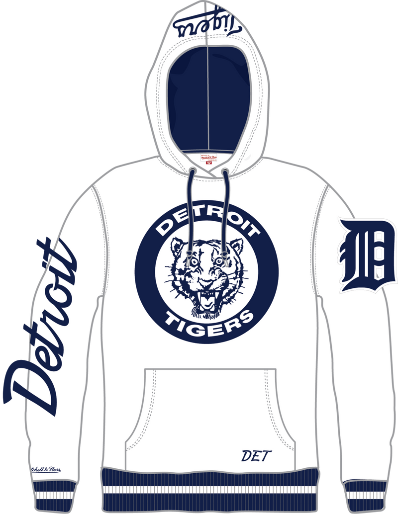Mitchell & Ness Detroit Tigers Arctic White Fleece Hoodie