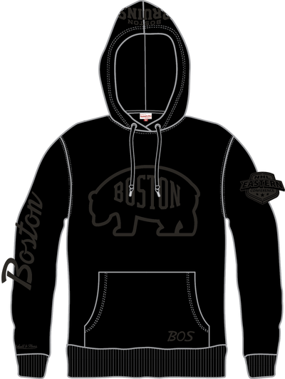 Mitchell & Ness Boston Bruins Black Phantom Fleece Hoodie