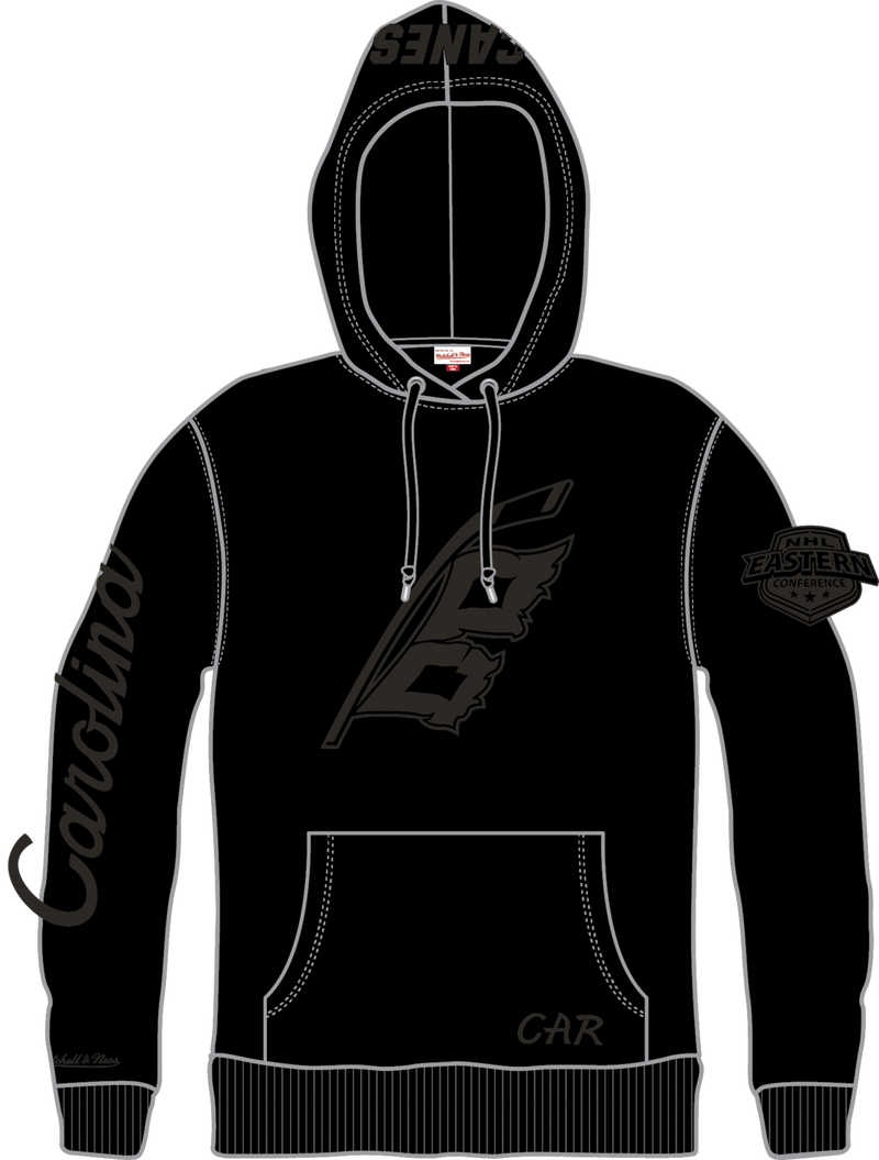 Mitchell & Ness Carolina Hurricanes Black Phantom Fleece Hoodie