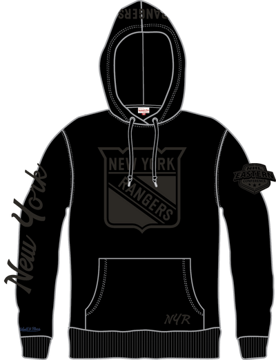 Mitchell & Ness New York Rangers Black Phantom Fleece Hoodie